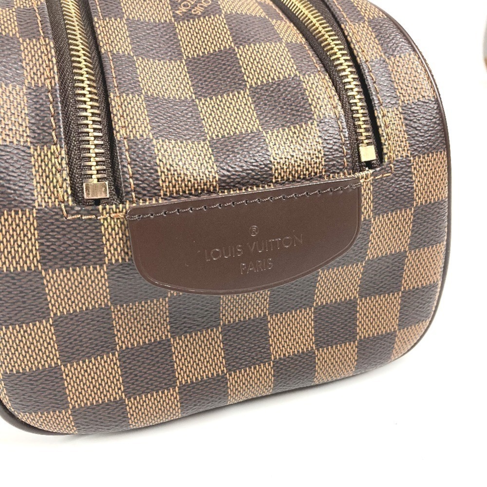 LOUIS VUITTON Authentic Brown Damier Canvas Pouch - Picture 14 of 16